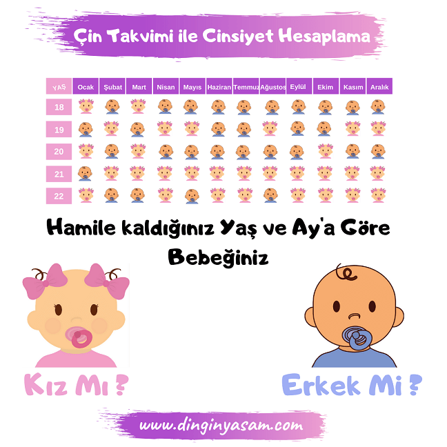 Çin Takvimi İle Bebeğinizin Cinsiyetini Öğrenin! Dingin