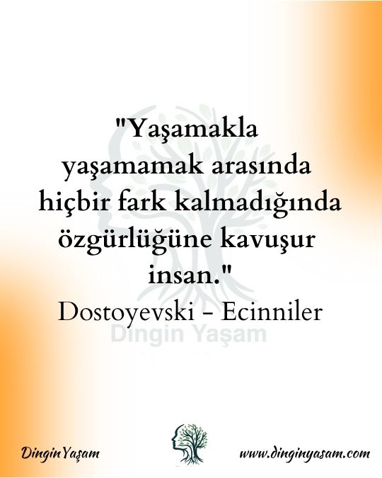 Dostoyevski Sözleri ecinniler dinginyasam
