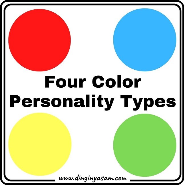 Four Color Personality Types Red Yellow Green Blue